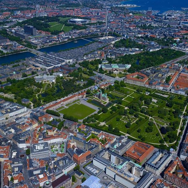 Luftfoto af museumskvarteret i København