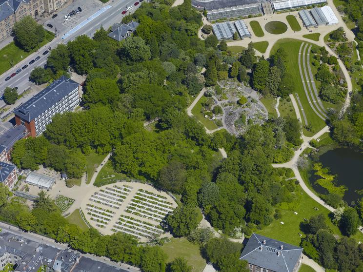 Luftbillede af Botanisk Have