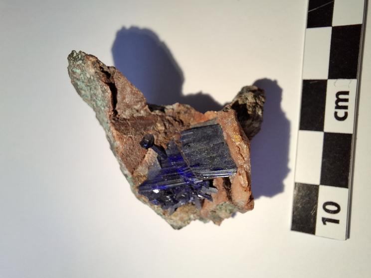 Azurite fra Tsumeb i Namibia, Statens Naturhistoriske Museum