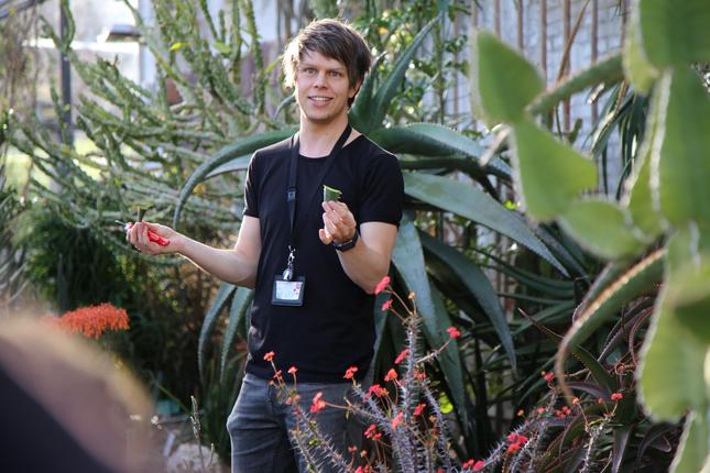Rundviser i Kaktushuset i Botanisk Have, København