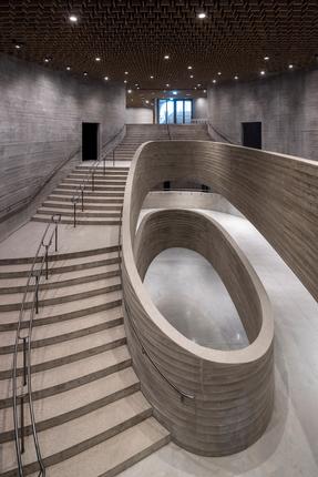 Hovedtrappen på det nye museum. Foto: Torben Eskerod