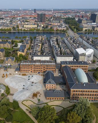 Luftfoto af det nye museum