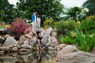 Par i Rododendron-kvarteret i Botanisk Have