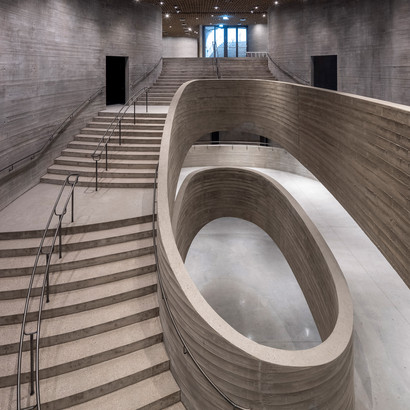 Hovedtrappen på det nye museum. Foto: Torben Eskerod
