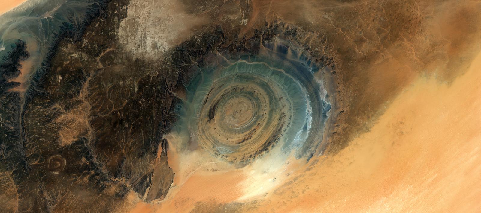 Satellitfoto af Sahara ørkenen 